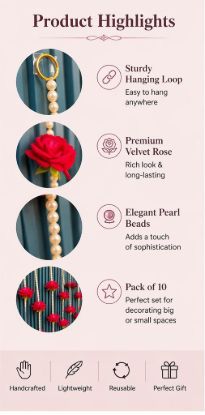Picture of Pack of 10 Velvet Rose Strings only for 600